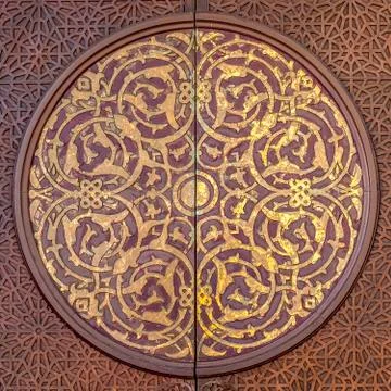 Magnificent patterns inside of an ancient Arab mosque Foto stock