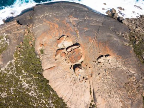 The Magnificent Rocks, Kangaroo Island National Park Drone Aerial Shot Stock Photos