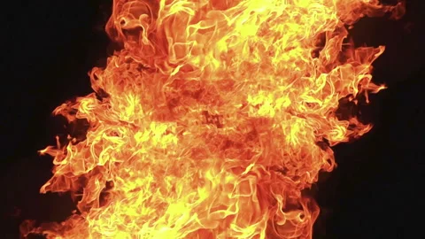 Magnificent Slow Motion Fire Loop 480fps Stock Footage 315493307