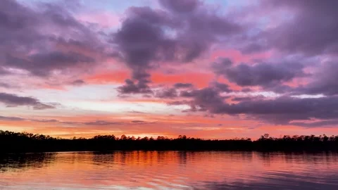 Magnificent St Marks sunset, Florida, 4K Stock Footage 257345951
