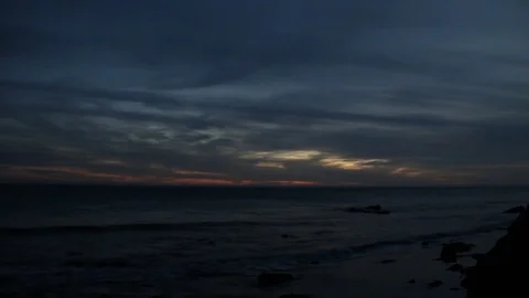 Magnificent sunset over the sea Stock Footage 83247268
