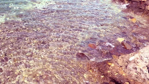 Magnificent tiny waves on the seaside Stock Footage 259045621