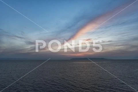 Magnificent unforgettable Sunset on the Adriatic sea Stock Photos