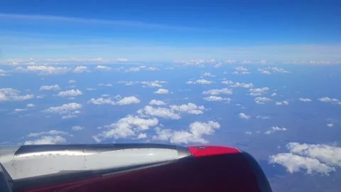 Magnificent view through the airplane window Stock Footage 270696187