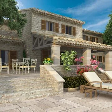 Magnificent villa Иллюстрация