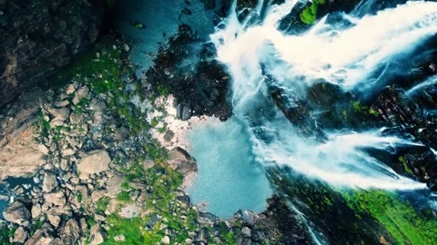 Magnificent Waterfall 스톡 동영상 258812894