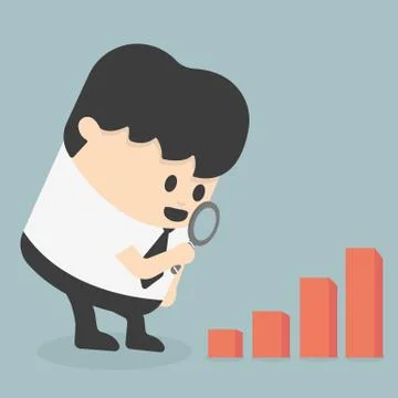 Magnified chart Stock Illustration