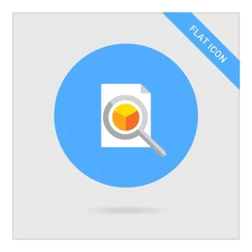 Magnified on pie chart Stock-Illustration