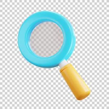 Magnifier 3D Illustrations, 3D rendering Stock Illustration