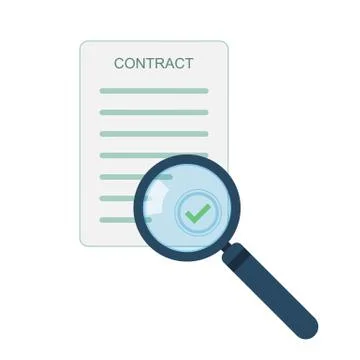 Magnifier and contract icon. Vector illustration Stock Illustration