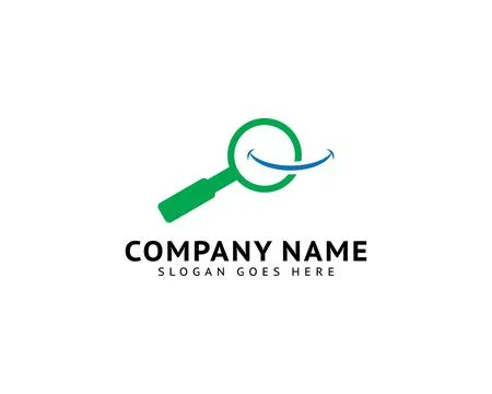 Magnifier and Smile Logo Vector Template Design Stock Illustration