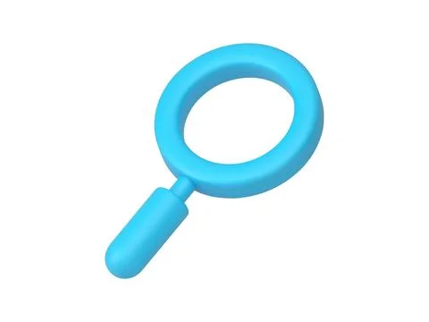 Magnifier browser internet information search optical lens zoom monitoring 3d Stock Illustration