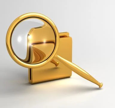 Magnifier folder file search Illustrazione stock
