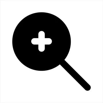 Magnifier glyph icon vector illustration isolated on white background 스톡 일러스트