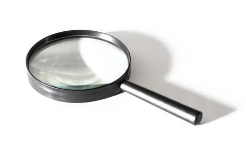 Magnifier with a handle Stock Photos