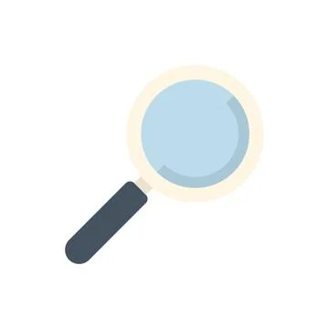 Magnifier icon flat vector. Computer interface Illustrazione stock