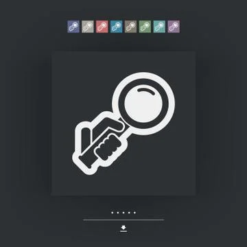 Magnifier icon 스톡 일러스트