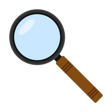 Magnifier icon isolated on white background. Vector illustration Stock Illustration