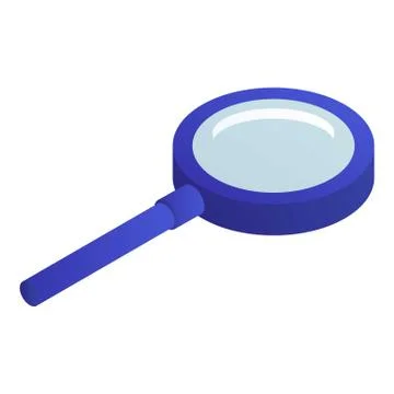 Magnifier icon, isometric style Stock Illustration