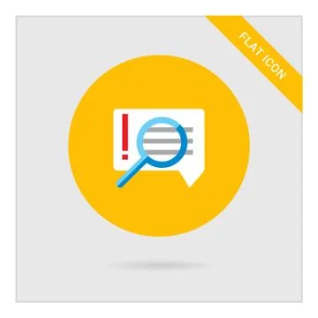 Magnifier on important message Stock Illustration