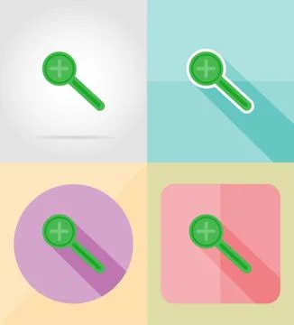 Magnifier increase and decrease for design flat icons vector illustration Stock Illustration