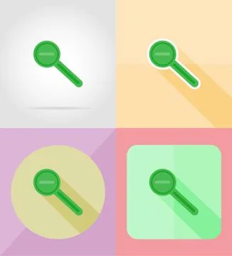 Magnifier increase and decrease for design flat icons vector illustration 库存插图