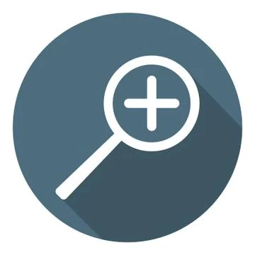 Magnifier Increase Zoom Icon. Flat Style. Vector illustration for Your Design Stock Illustration