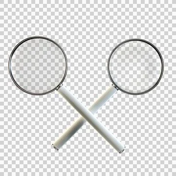Magnifier isolated on transparent background Stock Illustration