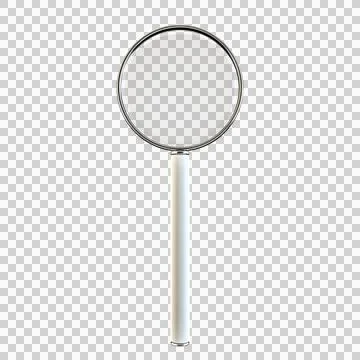 Magnifier isolated on transparent background Stock Illustration