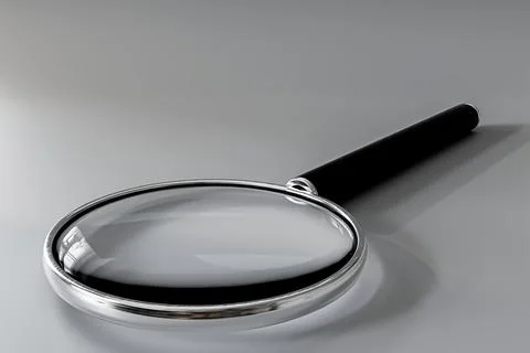 Magnifier isolated on white background Stock Illustration