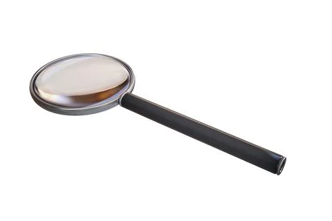 Magnifier isolated on white background Stock Illustration