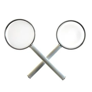 Magnifier isolated on white background Stock Illustration