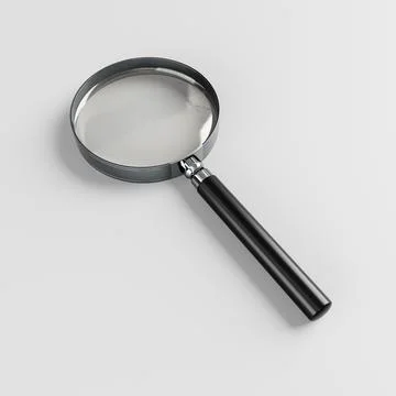 Magnifier isolated on white background Stock Illustration