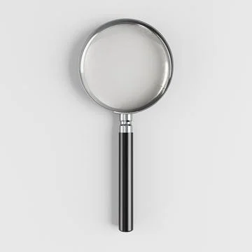 Magnifier isolated on white background 스톡 일러스트
