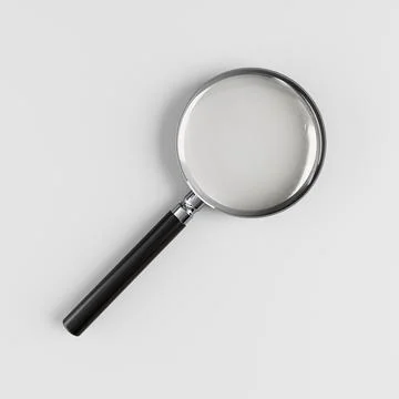 Magnifier isolated on white background Stock Illustration
