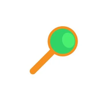 Magnifier with lens in frame with handle - optical device for magnification Stock Illustration
