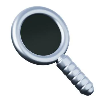 Magnifier lens high quality 3D render illustration icon. Illustrazione stock