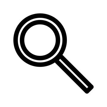 Magnifier line icon. Vector graphics Stock Illustration