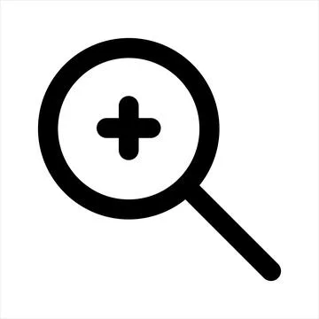 Magnifier line icon vector illustration isolated on white background Stockillustratie