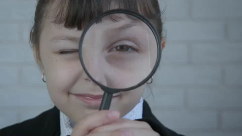 With a magnifier in the office. Stock-Footage 141533423