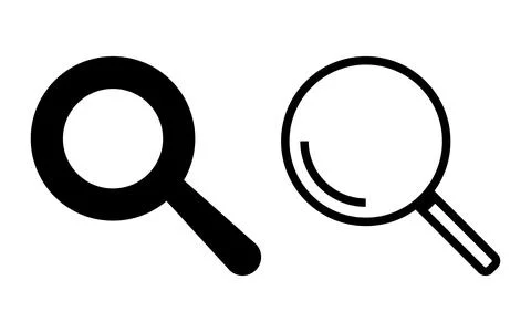Magnifier or Search icon vector illustration Stock Illustration