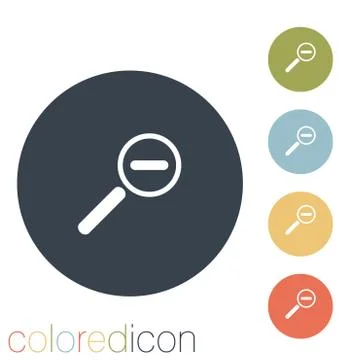 Magnifier reduction Stock Illustration