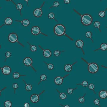 Magnifier seamless pattern. Stock Illustration