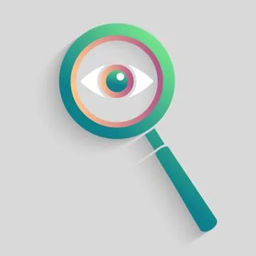 Magnifier search for vision Stock Illustration