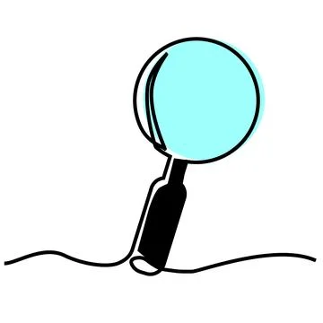 Magnifier - Single Line 01C Stock Illustration