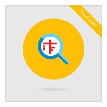 Magnifier on table column Stock Illustration