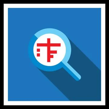 Magnifier on table column Stock Illustration