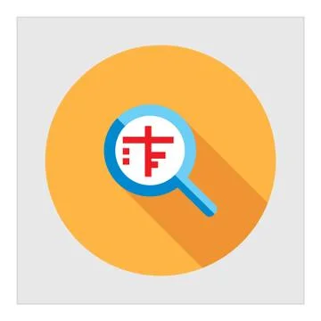 Magnifier on table column Stock Illustration