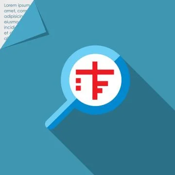 Magnifier on table column Stock Illustration