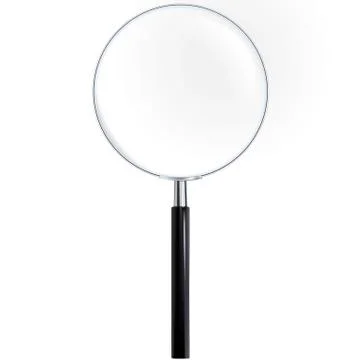 Magnifier with true transparency 스톡 일러스트